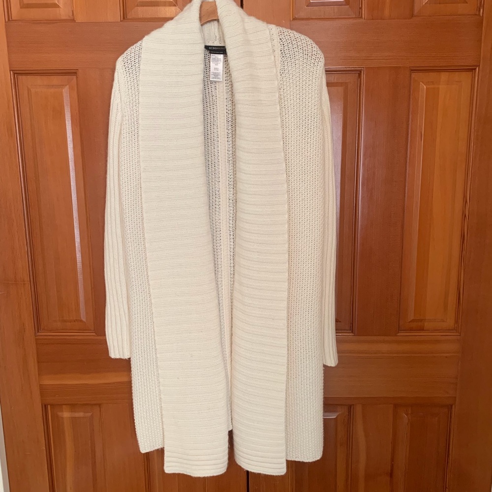 BCBG Cardigan Creme (long) Size Small - Picture 5 of 7